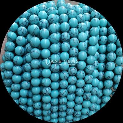 8mm gepolijste edelstenen Perlen voor juwelen maken benodigdheden, verschillende kleuren Turquoise losse perlen strengen