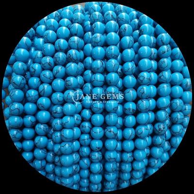8mm gepolijste edelstenen Perlen voor juwelen maken benodigdheden, verschillende kleuren Turquoise losse perlen strengen