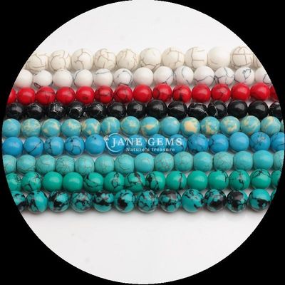DIY Juwelen maken Ronde gesneden edelsteen Turquoise kraalstrengen in 8 mm grootte en verschillende kleuren