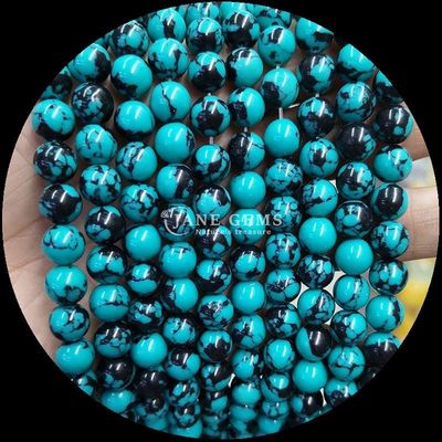 DIY Juwelen maken Ronde gesneden edelsteen Turquoise kraalstrengen in 8 mm grootte en verschillende kleuren