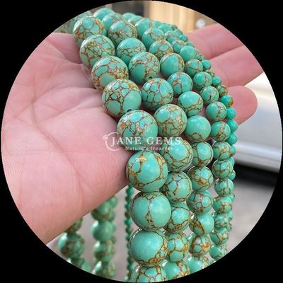 Kleuren Ruim Vorm Edelstenen Perlen Gouden Lijn Turquoise Losse Perlen Strengen voor DIY Geschenk