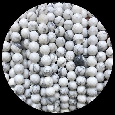 Meerdere kleuren Ronde gesneden edelsteen Verschillende soorten Howlite Afrikaanse turquoise kralen voor doe-het-zelf sieraden