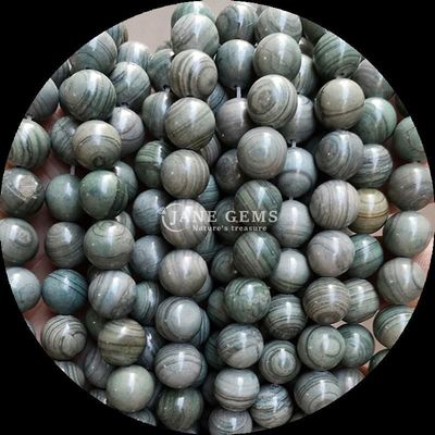 Ronde vorm edelsteen kralen Hout patroon losse kralen strengen voor armband handgemaakte decoraties