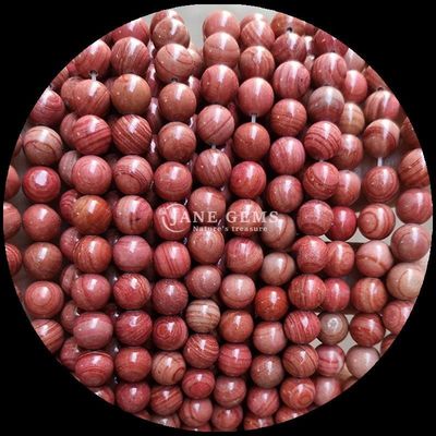 Ronde vorm edelsteen kralen Hout patroon losse kralen strengen voor armband handgemaakte decoraties