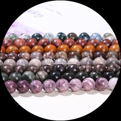 Ronde vorm edelstenen kraal verschillende kleuren houten patroon losse kraal strengen perfect voor sieraden maken 8mm kraal grootte