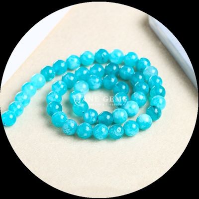 Gepolijste ronde edelstenen Perlen in verschillende kleuren Verscheidene kalcedonie losse perlen strengen voor sieraden maken benodigdheden