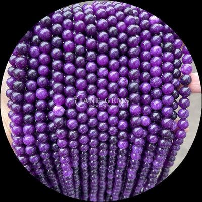 Edelsteenkralen in ronde vorm en meerdere kleuren Verschillende kalcedonie losse kralenstrengen Perfect voor DIY sieraden
