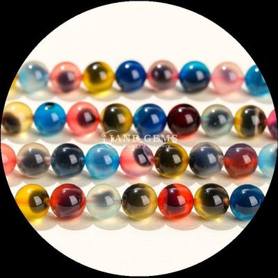 Natuurlijke edelsteen diverse gebreide agate bevroren ronde agate losse kralen strengen de perfecte toevoeging aan uw ketting collectie