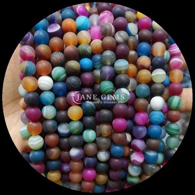 Natuurlijke edelsteen diverse gebreide agate bevroren ronde agate losse kralen strengen de perfecte toevoeging aan uw ketting collectie