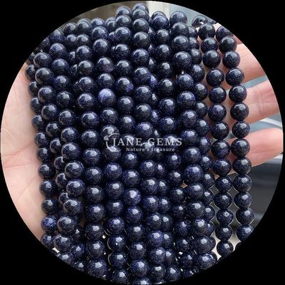 Ronde edelsteen met gepolijste techniek Rood Jaspis Blauw zandsteen Kristal Geneessteen Losse ronde kralen Strengen Uitstekende en duurzame sieraden