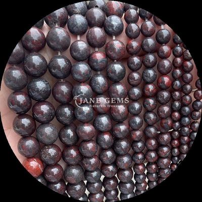 Edelsteen Ronde gesneden edelstenen Perlen Zebra Jaspis Maagonie Obsidian Verschillende soorten Kristal Geneessteen Losse perlen Strengen voor handgemaakte accessoires