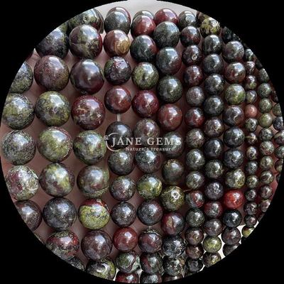 Gepolijste techniek Ronde gesneden edelstenen Perlen in veelkleurig kristal Healing Stone Dalmatische jaspis Lava Stone Losse perlen strengen voor perlen haar accessoires