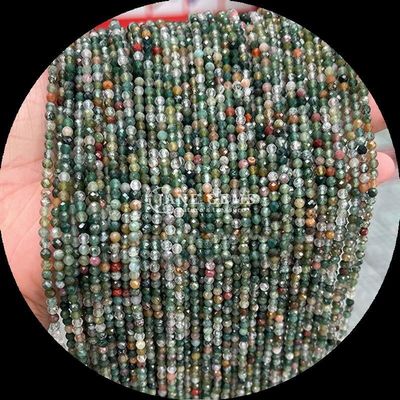 Natuurlijke edelstenen Perlen Ronde gesneden gevelvormige helende kristallen Mini edelstenen Moos Agate Sneeuwvlokken Obsidian Verscheidene losse perlen strengen Ideaal voor handgemaakte accessoires