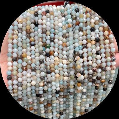 Ronde vorm Meerdere kleuren edelstenen kralen Natuurlijk kristal Healing Rozen kwarts, Lapislazuli Gevelsloze kralen strengen voor doe-het-zelf sieraden