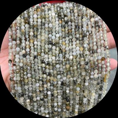 DIY Juwelen maken met edelstenen Perlen Gemalen kleur van de markt Ronde gevels Morganite Duidelijke kwarts kristal helende losse edelstenen perlen strengen