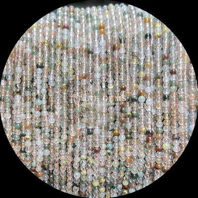 Meerdere kleuren edelsteen gepolijst ronde mini kralen Tuin kwarts maansteen voor superieure vakmanschap en ontwerp